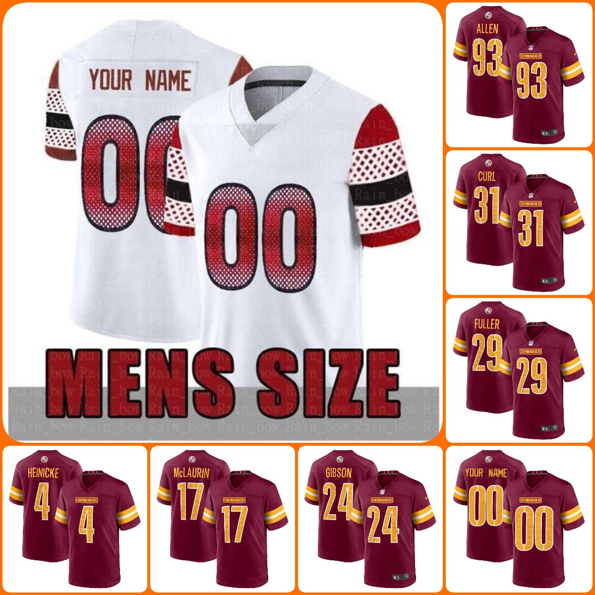 

Football Jersey Wholesale Custom Washington''Commanders''Men women 17 Terry McLaurin 99 Chase Young 11 Carson Wentz 24 Antonio Gibson 1 Jahan Dotson, Color