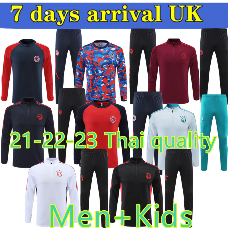 

Thai quality top 21 22 23 Bayern Long sleeve adult tracksuit jacket survetement sane LEWANDOWSKI GNABRY MULLER KIMMICH football jackets soccer kisa training suit, Gradient