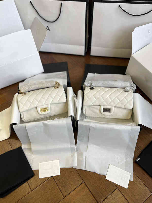 

CC Bag Shopping s 2022 Fashion Womam Luxury Designers Leather Handbags Classic Chain Cosmetic Messenger Shoulder 2.55 Vintage Totes W, No box