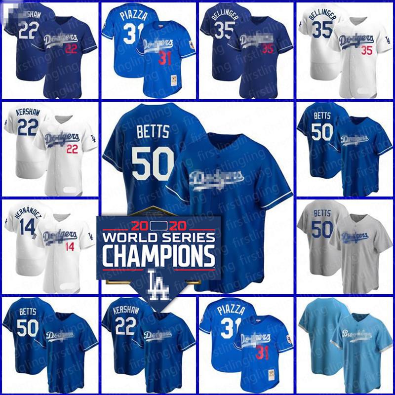 

College wear Dodgers Jersey Mookie Betts Clayton Kershaw 2020 World Series Champions Cody Bellinger Julio Urias Justin Turner Custom Enrique, +gjpatch cool base custom kid jersey