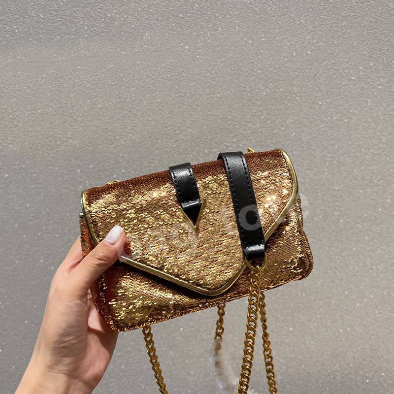 

Fashion Designer Shoulder Bags Sequin Envelope Bag Delicate Chain Handbag Modern Classic Totes Shopping Wallet Card Holder, Extra shipping fee we ship nothing