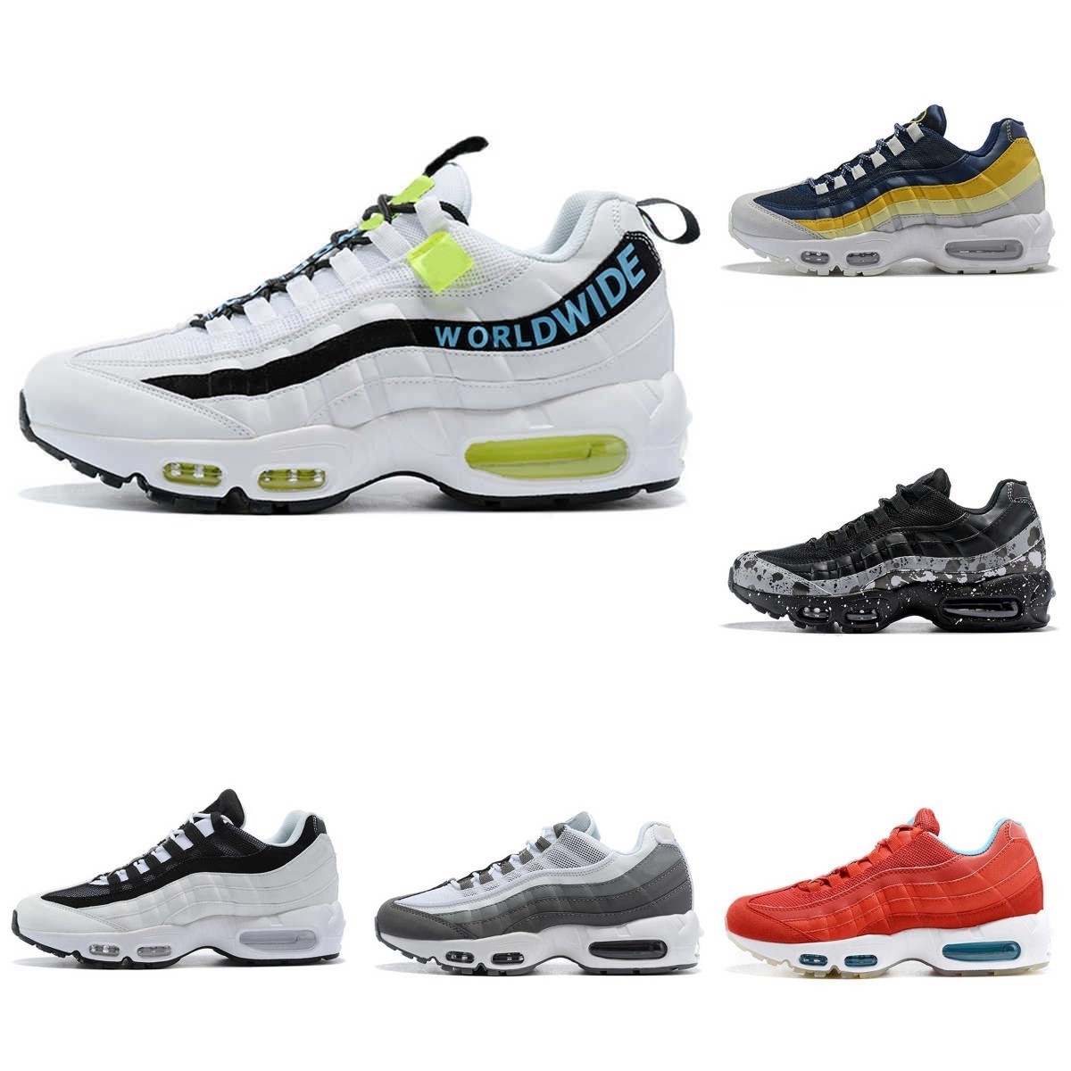 

Casual Shoes 2022 New Arrivals 95 95s Men Running Shoes 40-46 Outdoor Triple Black Worldwide White Solar Red Sports Sneakers T Designer Trainer W01, Shua