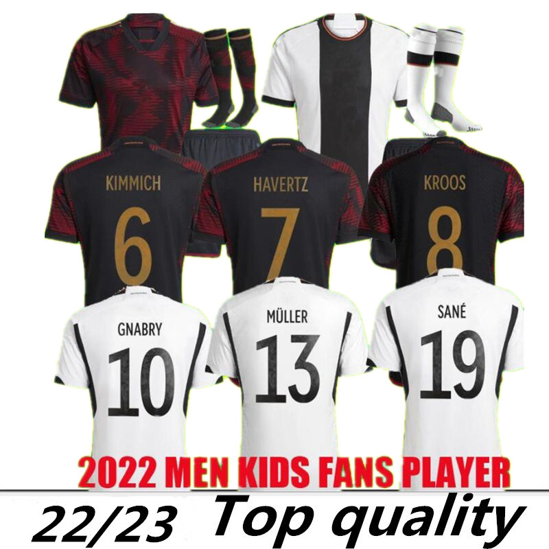 

XXXL 4XL soccer jerseys 2022 GERMANYS HUMMELS World Cup KROOS GNABRY WERNER DRAXLER REUS MULLER GOTZE Fans version football shirt 22 23 men kids kit