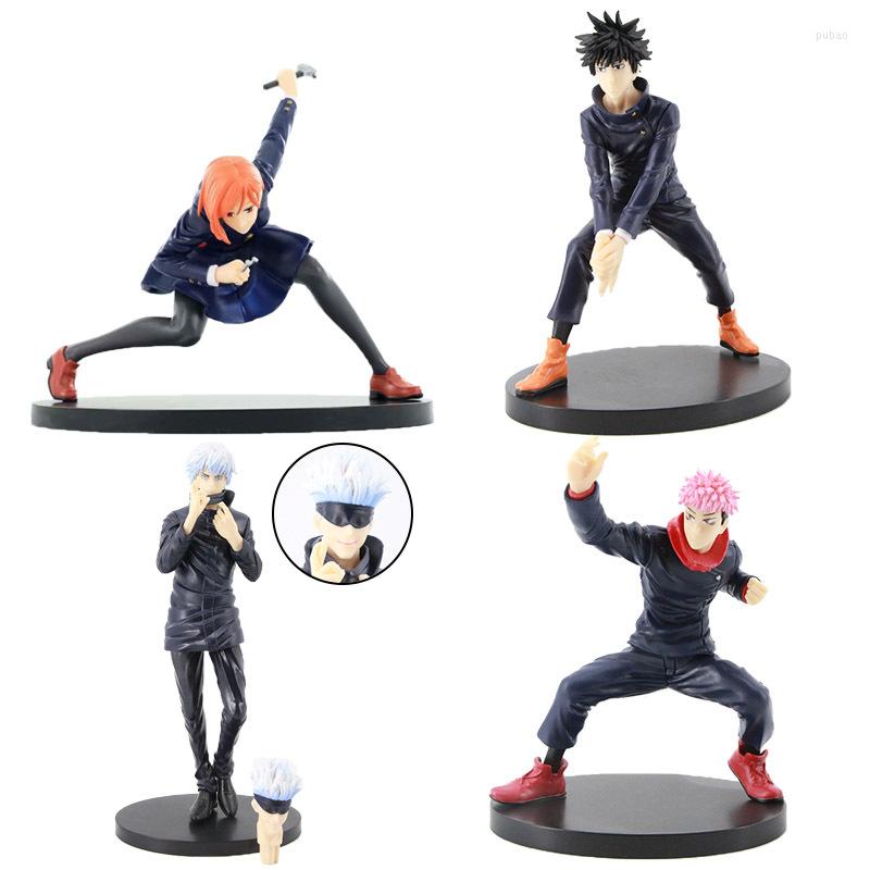 Décorations intérieures Jujutsu Kaisen Voiture Poupée Décoration Changement Tête PVC Figurines Itadori Yuji Figure Collection Jouet Accessoires