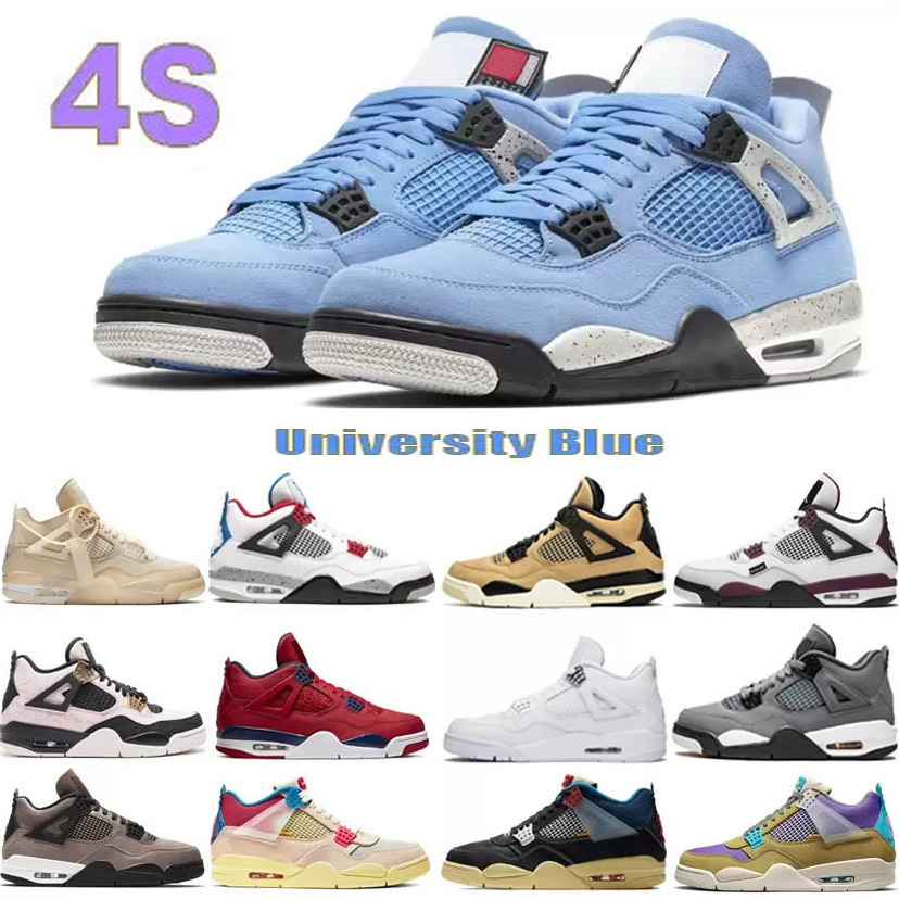 

Basketball Shoes Orange Sneakers White Oreo Black Cat University Blue Sail Metallic Purple Bred Jumpman 4S Men Women Shimmer Cactus Jack, 13