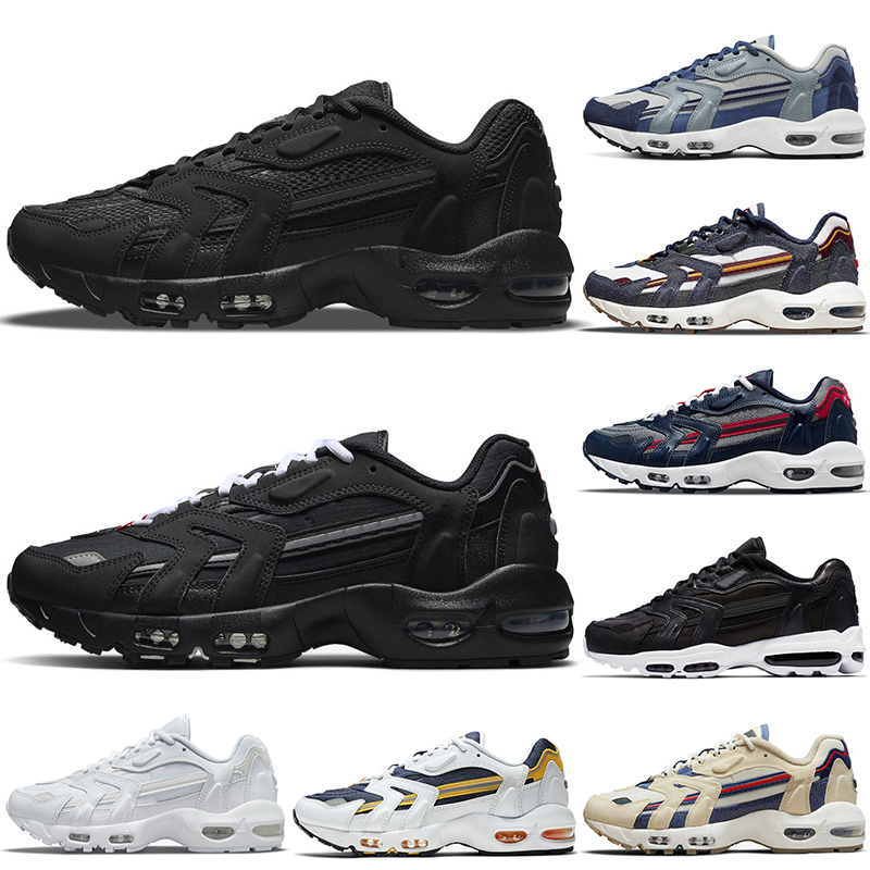 

high quality max 96 mens running shoes Black White Blackened Blue Beach Cherry Midnight Navy Mystic Navy 96s men women outdoor sports trainers sneakers, Triple black