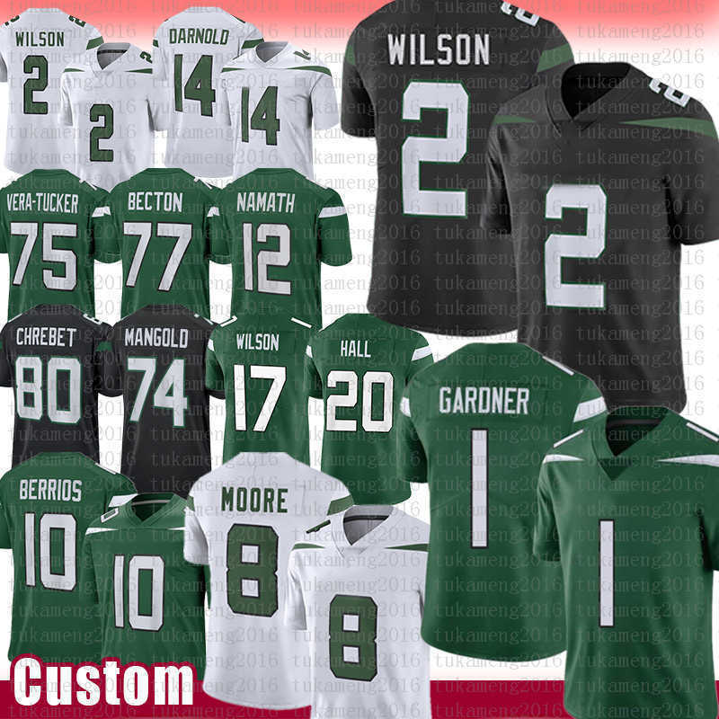 

Garrett Zach Wilson Ahmad Sauce Gardner Football Jersey Elijah Moore Braxton Ber, Mens jersey(pqj)