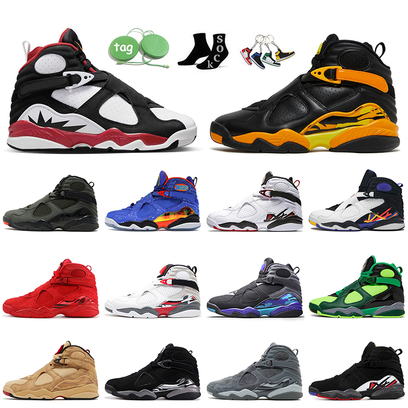 

Jumpman 8 8s Basketball Shoes Paprika Rui Hachimura Samurai Taxi 2022 New Aqua Black Cool Grey Take Flight Chrome Doernbecher South Beach Trainers Retro Sneakers, B14 black cement 36-47