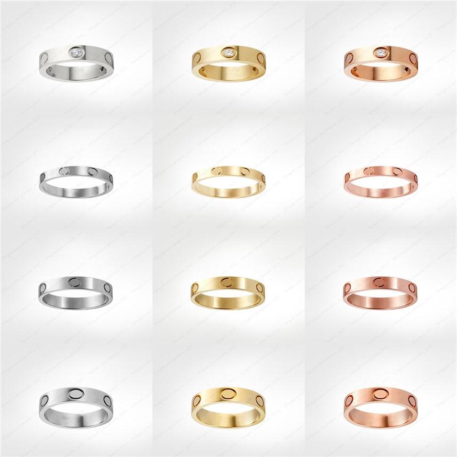 

love screw ring mens rings classic luxury designer jewelry women Titanium steel Alloy Gold-Plated Gold Silver Rose Never fade Not 235S330H