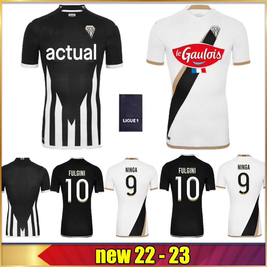 

22 23 Newest maillots SCO Angers SOCCER JERSEYS home away Mangani 2022 2023 Diony Fulgini Boufal Capelle Bahoken Capelle Lage CHO football shirts uniforms
