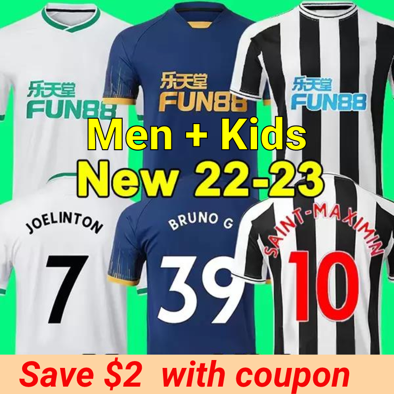 

Nevv castllE Soccer Jersey WOOD NUFC 21 22 23 BRUNO G. WILSON SHELVEY ALMIRON 2021 2022 2023 Away Black TRIPPIER Football Shirt MAXIMIN Men kit Kids Equipment, Home kids