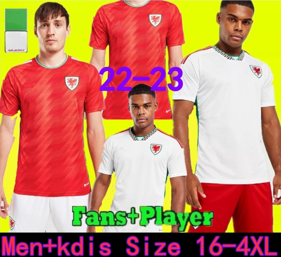 

Size S- 2022 Wales Soccer Jerseys BALE ALLEN RAMSEY Mens 22 23 world National Team cup Rodon VOKES Home Football Shirt WILSON Uniforms fans