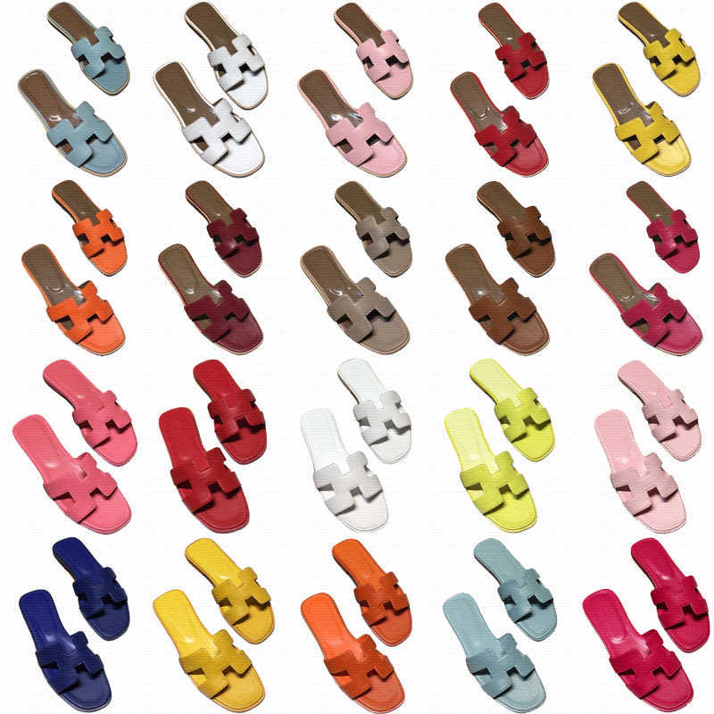 

H Womens Summer Sandals Mens Beach Slide Slippers Crocodile Skin Leather Flip Flops Sexy Heels Ladies Women Sandal Fashion Designs