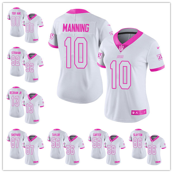 

Football Jersey New York''Giants''Women Kayvon Thibodeaux Evan Neal Kadarius Eli Manning aquon Barkley Lawrence Taylor White Pink Rush Fashion