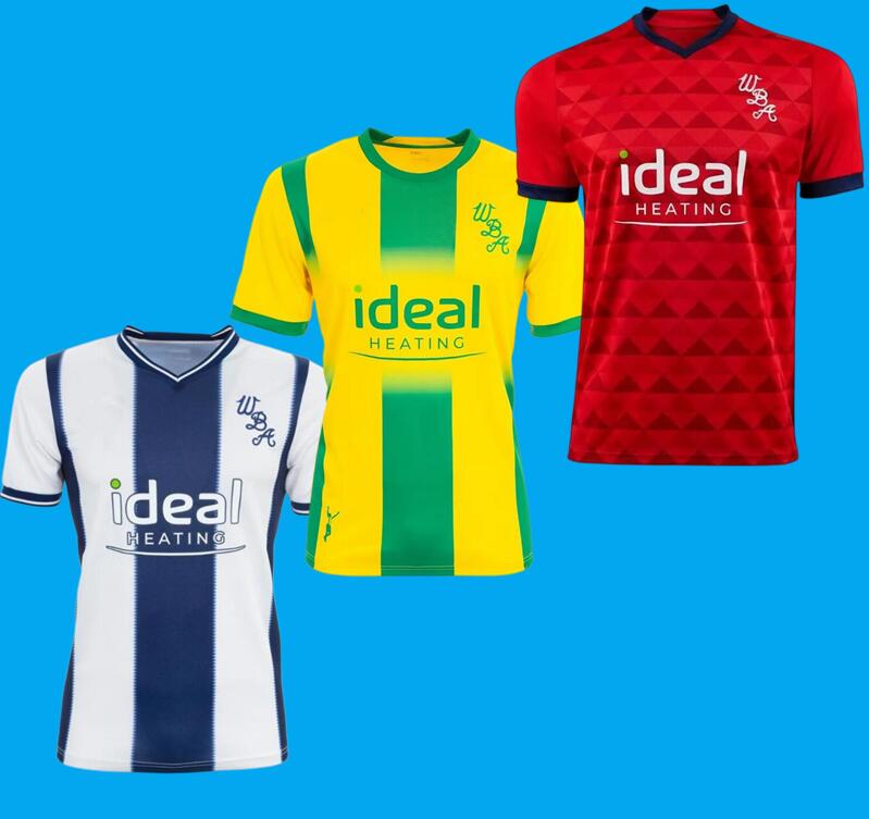 

22 23 WEST Bromwich Soccer Jerseys LIVERMORE DIANG BRUNT Albion football shirt 2023 2022 Home Away Robson-Kanu PHILLIPS Men Kids Kits sets uniforms, Black
