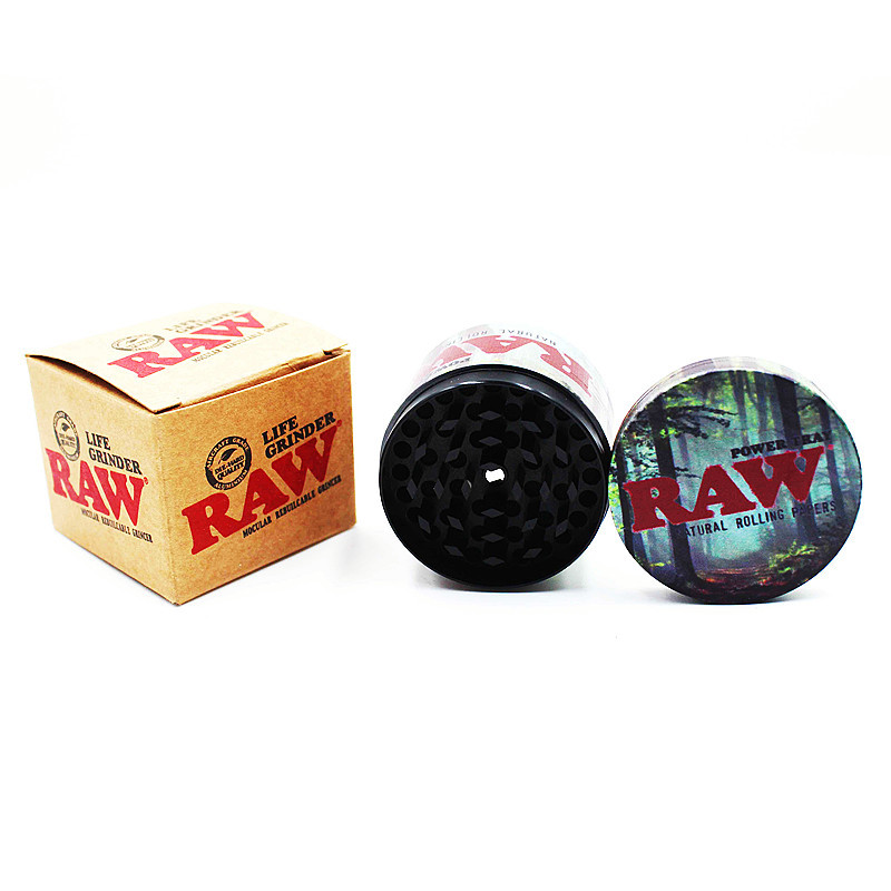 

Raw Zinc Alloy Grinders 50mm Tobacco Grinder Smoke Accessroy Herb 4 Layers Colorful Herbs Crusher Factory price