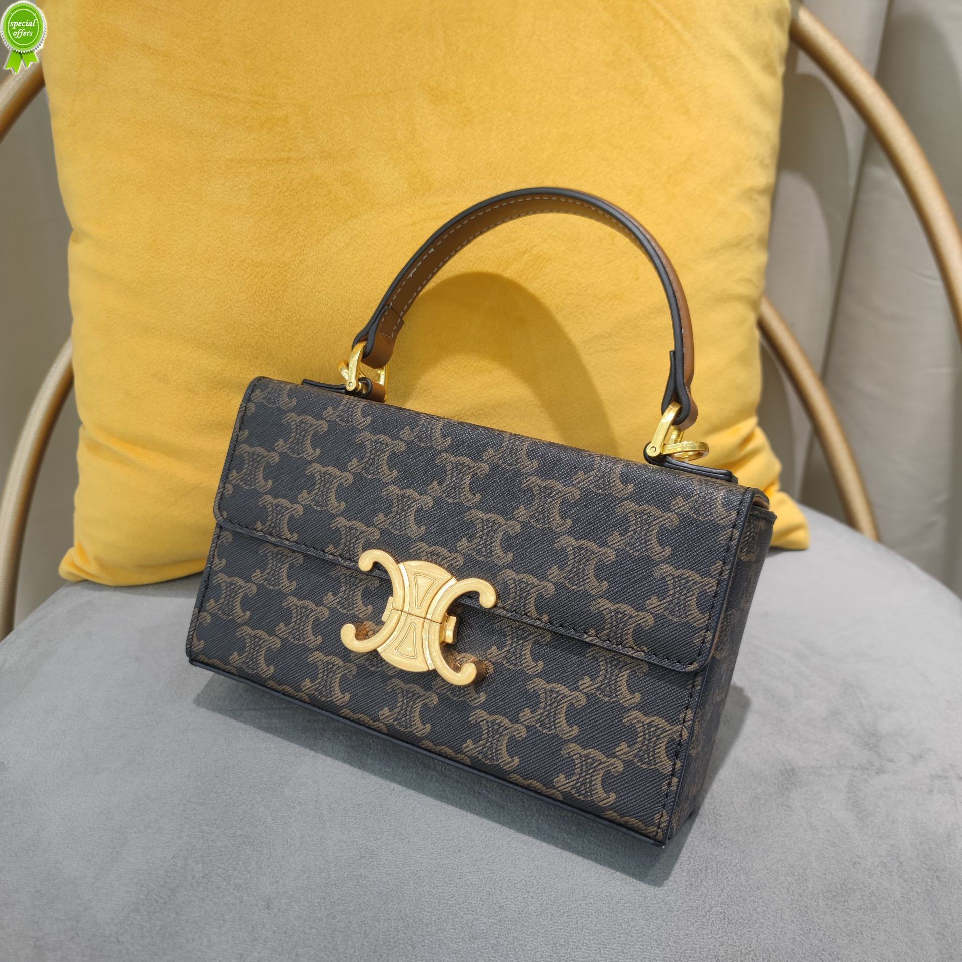 

Designer Clutch Bag Evening Clutches Purses Ladies Handbags 2022 New Triumphal Arch Small Square Leather Handbag Single Shoulder Msenger Female, White