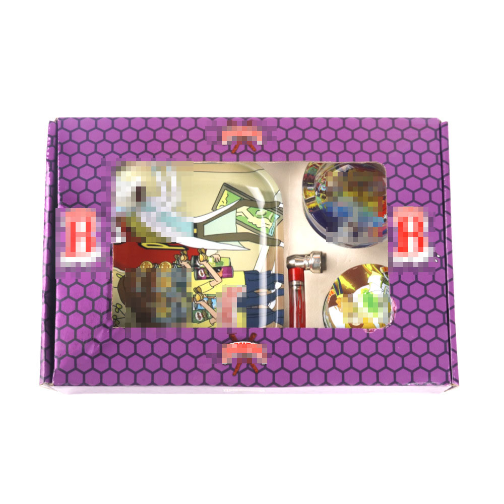 

Smoking Roll Tray Accessories Cartoon Rolling Trays Set W/ Grinder& pipe &ashtray