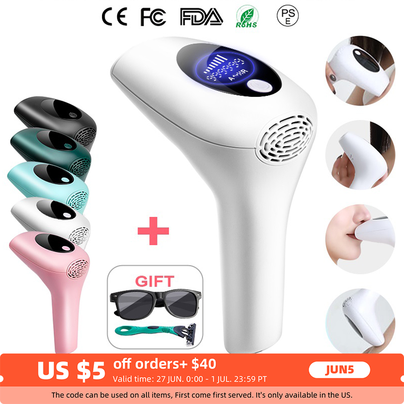 

999999 Flashes 8 Levels Laser Epilator Permanent IPL Photoepilator Laser Hair Removal depiladora Painless electric Epilator
