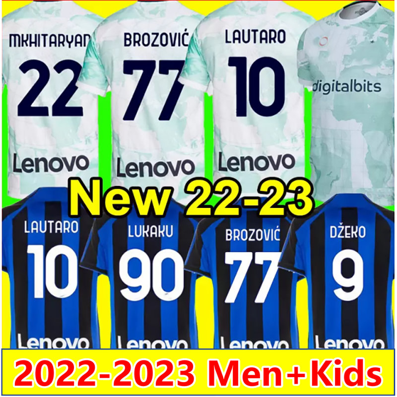 

2022 2023 LUKAKU LAUTARO soccer jerseys 22 23 home away CORREA DZEKO BARELLA maillots de futol Gosens SKRINIAR DE VRIJ BROZOVIC football shirt uniform men kids kit set, Fans 22-23 home