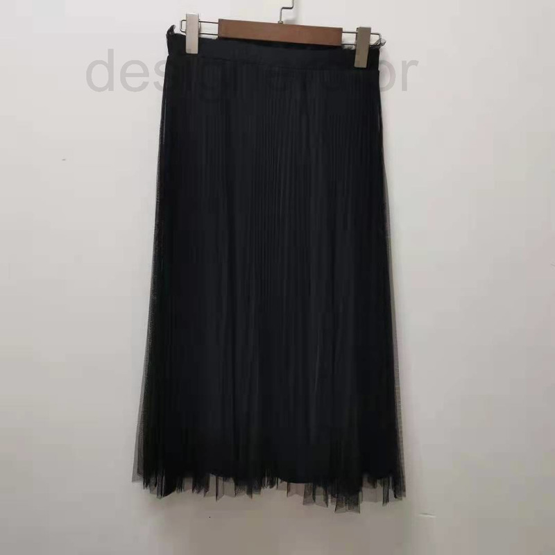 

Skirts designer Fadan mo2021 early autumn new high waist thin mesh pleated skirt 18CF, 2# packing bag