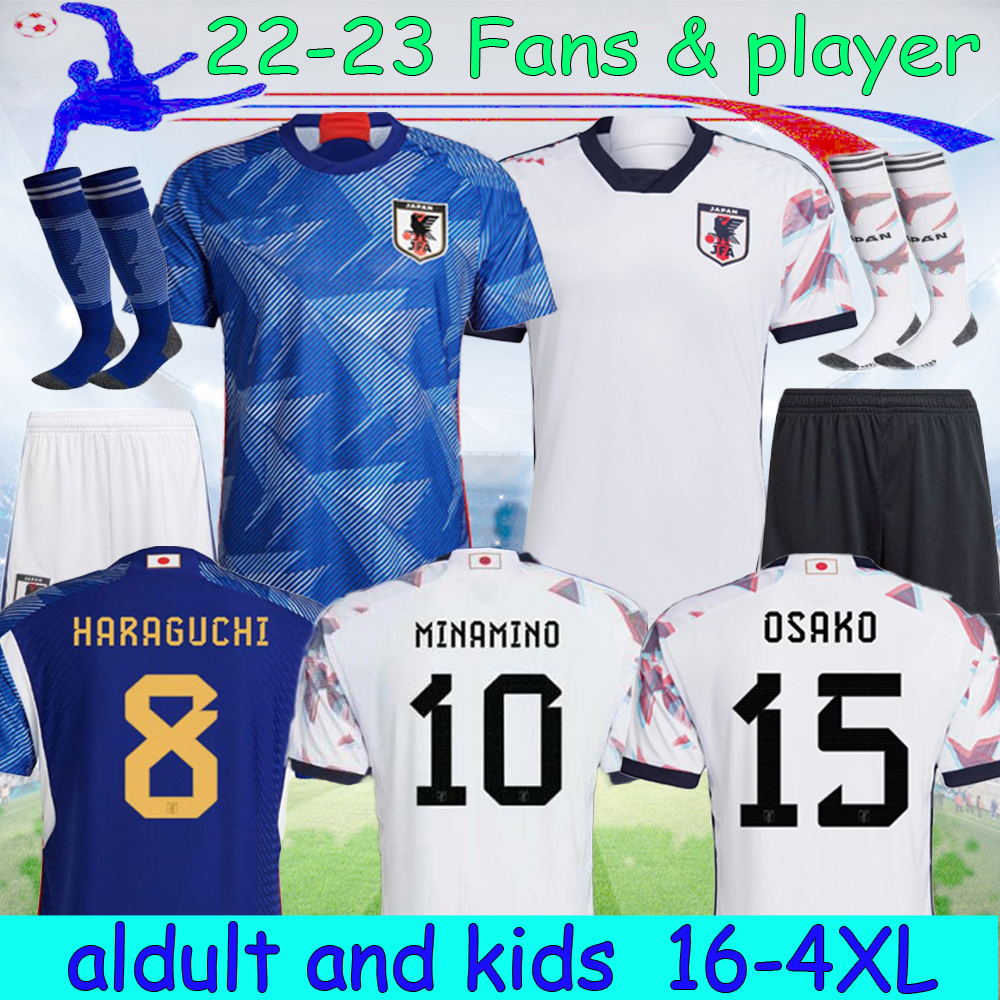 

16-4XL World Cup 2022 Japan Soccer Jersey 22 23 home blue Cartoon Captain TSUBASA ATOM Japanese 2023 Football Player Fans Shirt HONDA KAGAWA OKAZAKI men kids kit, 22-23 home fans