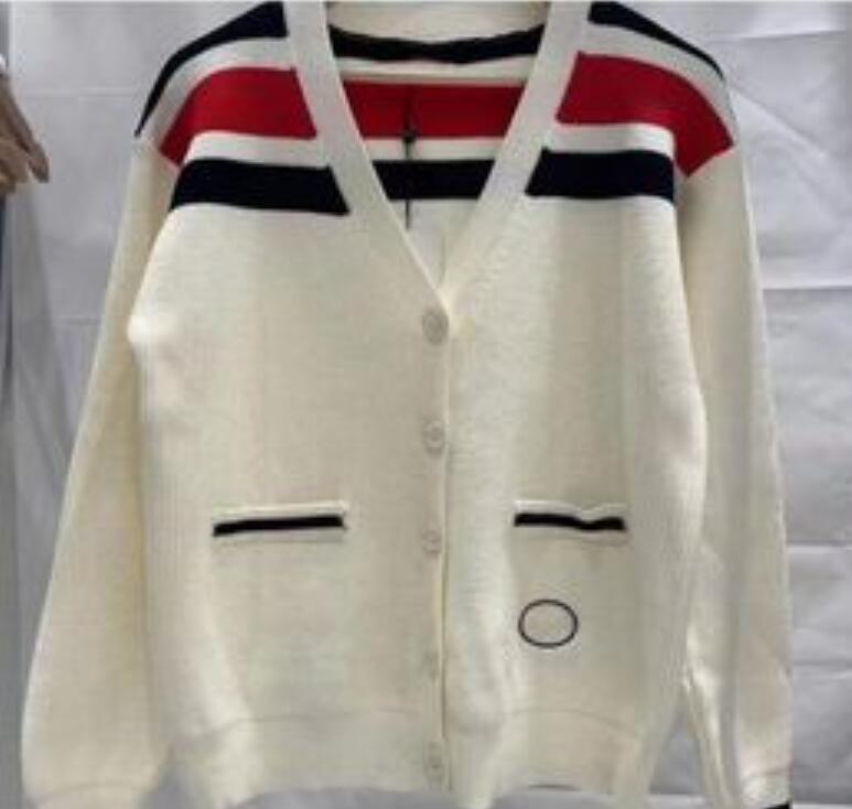 

Women Sweaters V-neck Checkered Print Luxury GGity Letter Knitted Cardigan Fashion Female Buttons Casual Long Sleeve Sweater Jacket, 01