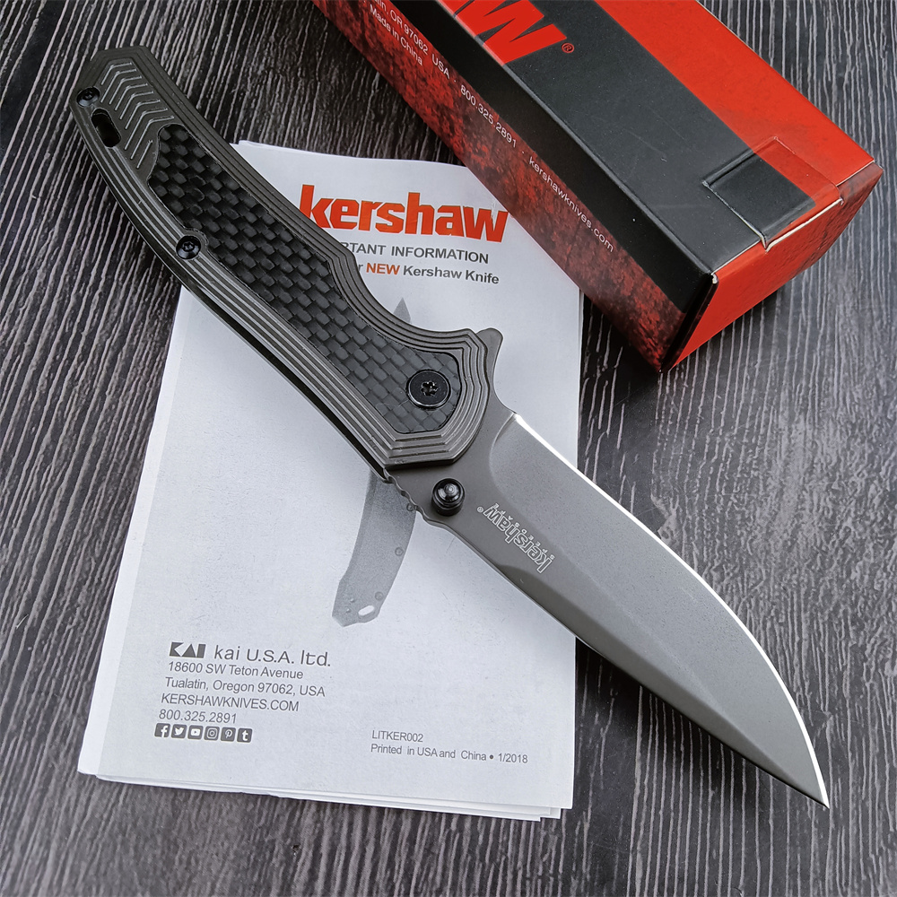 

Kershaw Fringe 8310 Grid 2200 EDC Pocket Knife 8Cr13MoV Steel Blade Flipper Assisted Opening Tactical Survival Hunting Camping Knives Tools