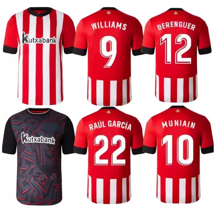 

22/23 Bilbao Soccer Jerseys Athletic fans player version WILLIAMS I.MARTINEZ RAUL GARCIA YURI 2022 2023 VILLALIBRE MUNIAIN football shirt, 22/23 away