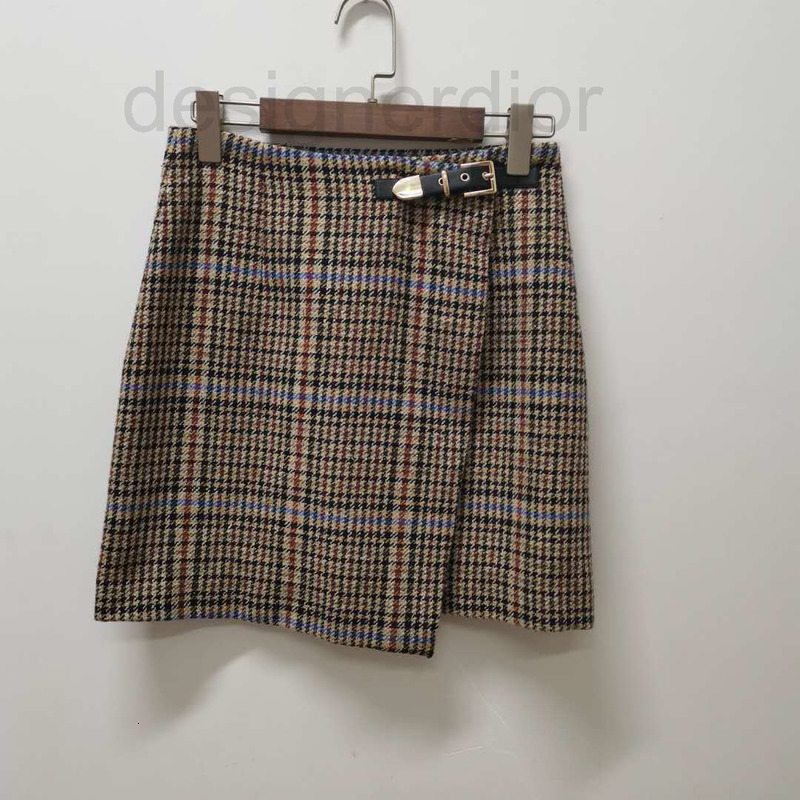

Skirts designer Fadan women' autumn winter plaid belt with wool skirt K17K, 2# packing bag