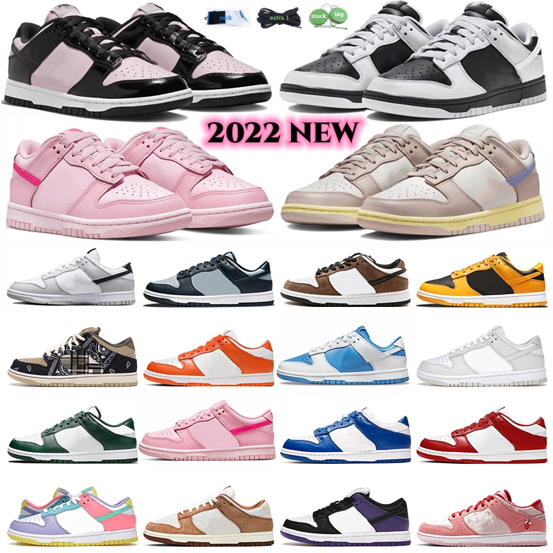 

2022 NEW men women shoes Triple Pink Black Reverse panda UNC Coast Green Glow Syracuse Purple Pulse Chunky low Laser Orange mens casual sneakers