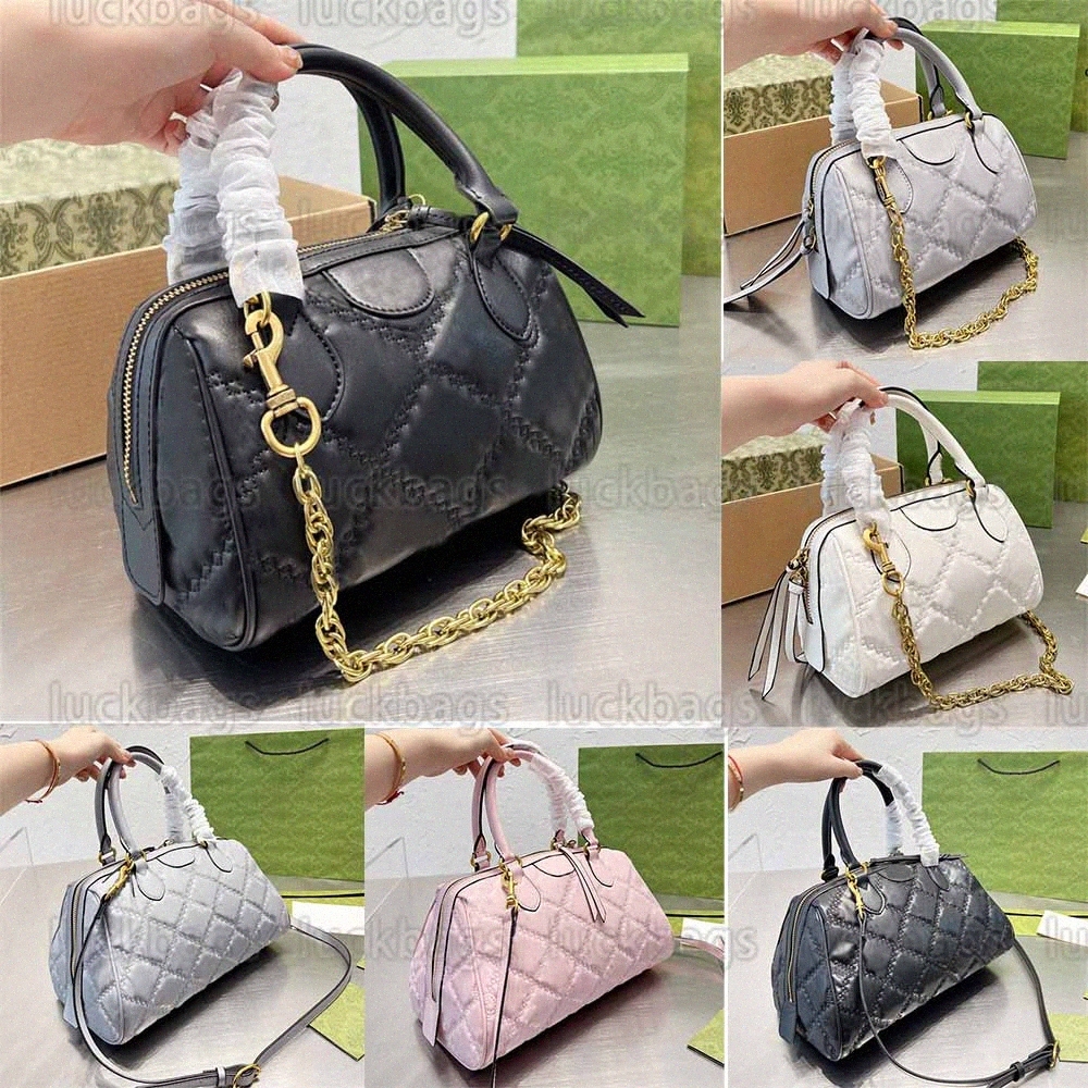 

Matelasse Leather Totes Women Handbag Bags Top Designer Womens Shoulder Messenger Bag Ladies Luxury Pillow Handbags Cotton Linen Lining Purse Metal Chain gg Totes