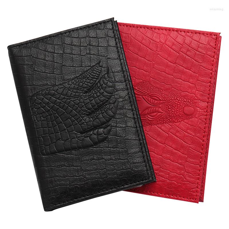 

Card Holders Crocodile PU Leather Passport Cover Russian Auto Driver License Bag 2 In 1 On For Car Driving Documents Credit Holder, Black a