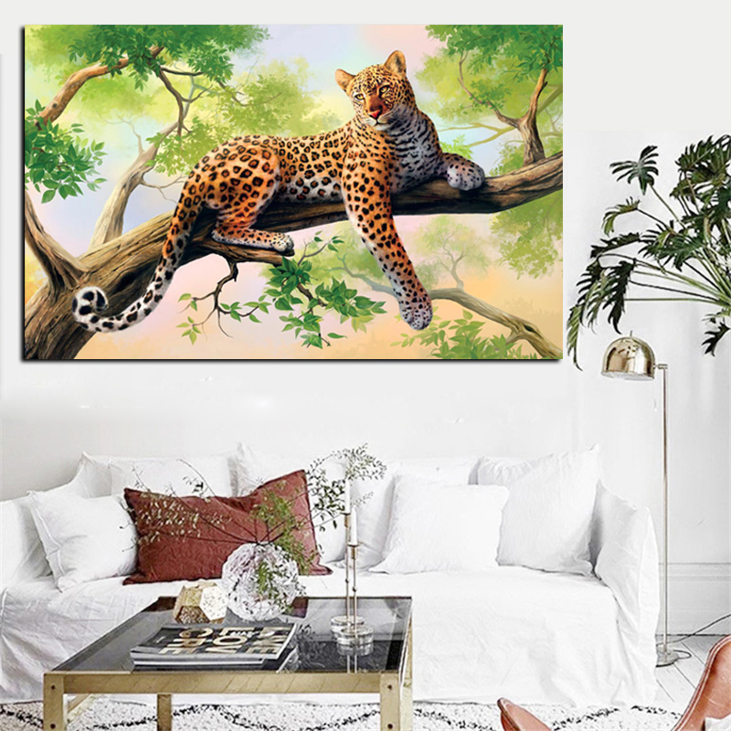 

HD Print Painting Wall Art Animal Leopard Landscape Oil Painting on Canvas Modern Wall Cuadros Decor Picture Poster For Living Room Decor