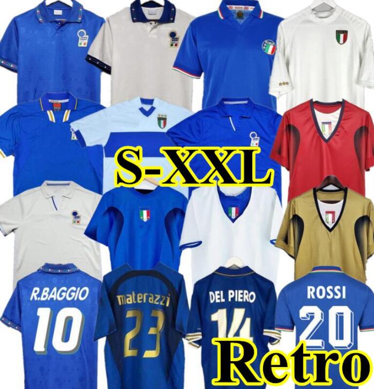 

1998 1982 Retro SOCCER JERSEY 1990 1996 1994 2000 FOOTBALL Maldini Baggio ROSSI Schillaci Totti Del Piero 2006 Pirlo Inzaghi buffon ItalyS Cannavaro Materazzi Nesta, 2006 gk