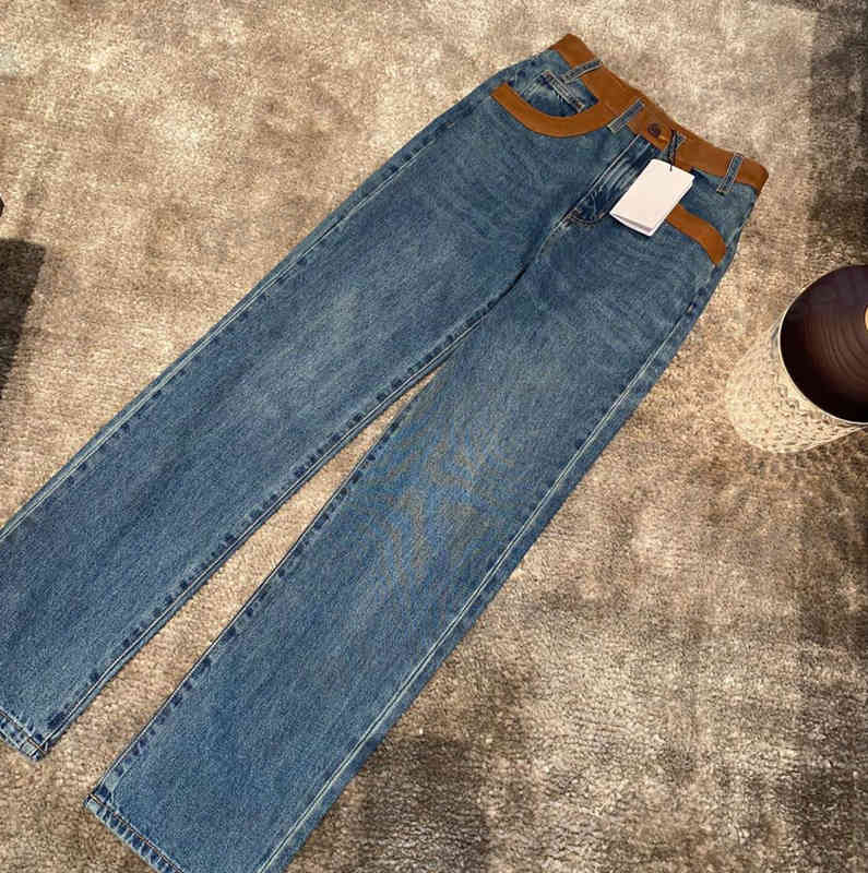 

Womens Jeans Designer Women Clothing Embroidered Denim Trousers Fashion Brand Autumn And Winter Limited Edition Fur Stitching Retro Pants 0912