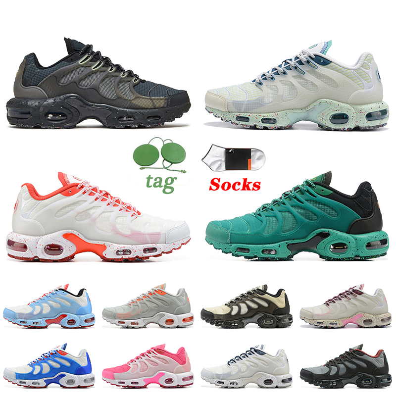 

Top Quality Tn Terrascape Plus Running Shoes Black Barely Volt Mint Green Sail Sea Glass White Red Beige Big Size 12 Women Mens Sports Trainers Tnplus TNs Sneakers, C18 black metallic gold 39-46