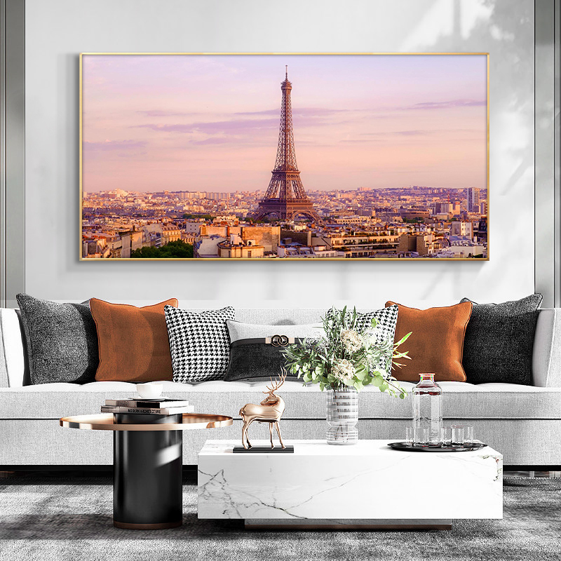 

Canvas Painting Paris Tower Oil on Landscape Painting Scandinavia Posters and Prints Cuadros Wall Art Pictures For Living Room