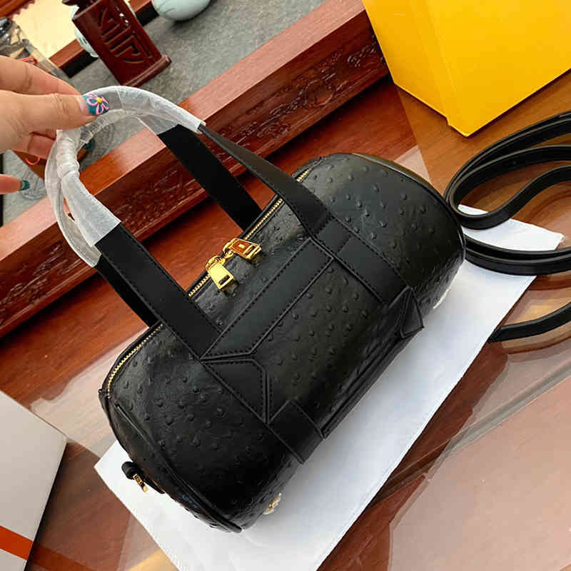 

Evening Bags Shoulder Drum Hand Women Totes Designer Handbags Pillow Purse Leather Crossbody Ladies Print Purses 220704, Coffee