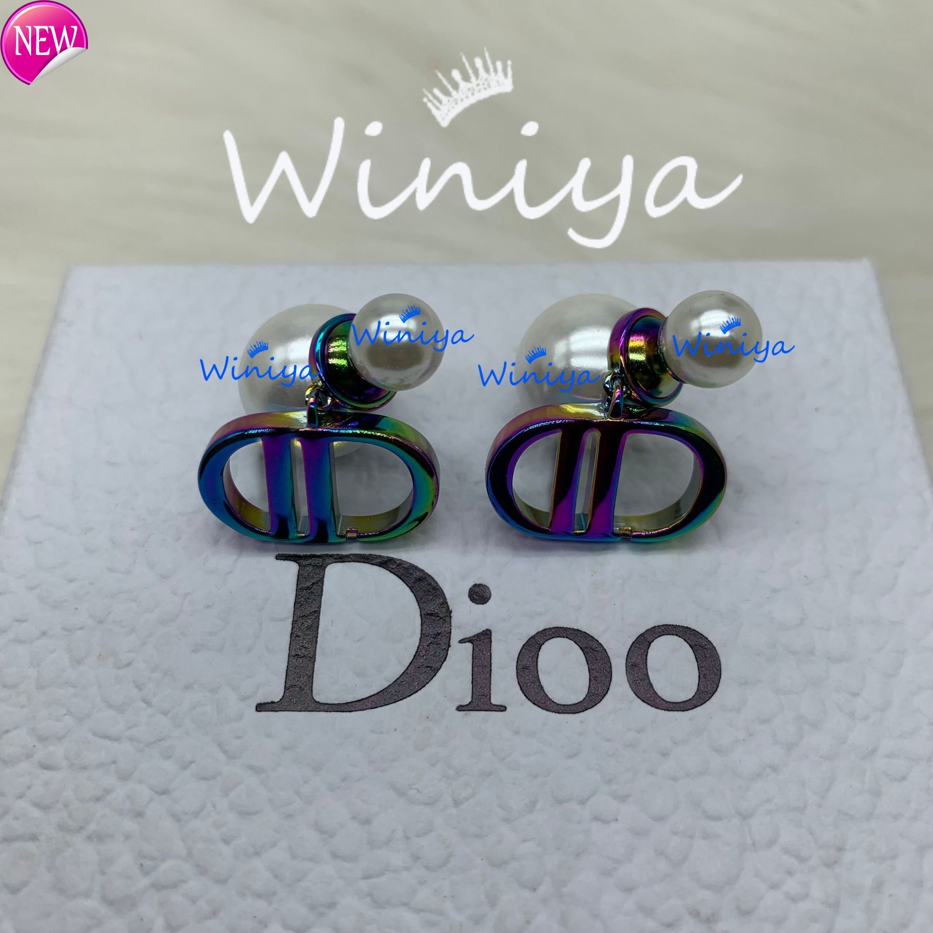 Boucles d'oreilles de conception de marque de luxe D Famille / Nouvelles Lousières de perle