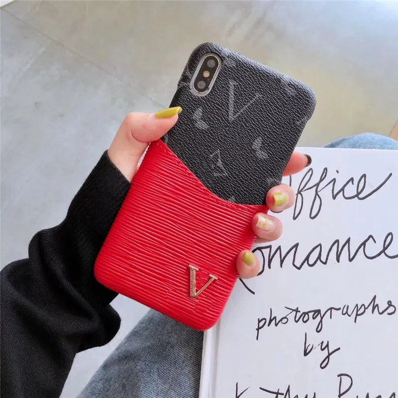 

New Luxury Designer Cell Phone Case For Iphone 11 12 13 Pro Max Designers Card Pocket Leather For Iphone Cases X Xs Xr D229051F, No.1
