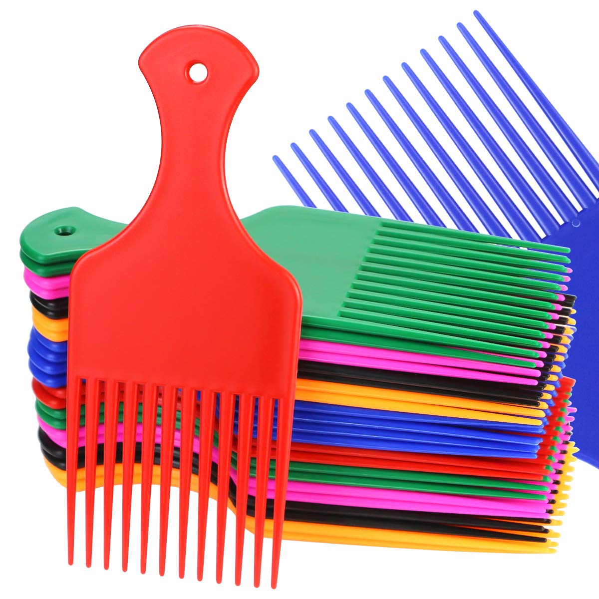 

Hair Brushes Wide Pick Comb Plastic 6 5 Inch Lift For Curly Hairs Smooth Afro Hairdressing Tool Salon Home Red Yellow Purple Lulubaby Amcsx