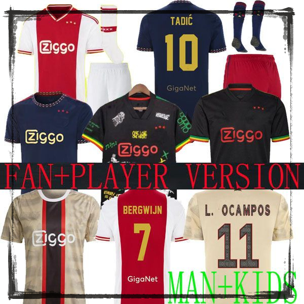 

22 23 TADIC ajaxs soccer jersey BERGWIJN 7 2022 football shirt home LOCAMPOS 11 BLIND HALLER NERES men kids kit third set uniforms 2023 fan PLAYER version away, Special