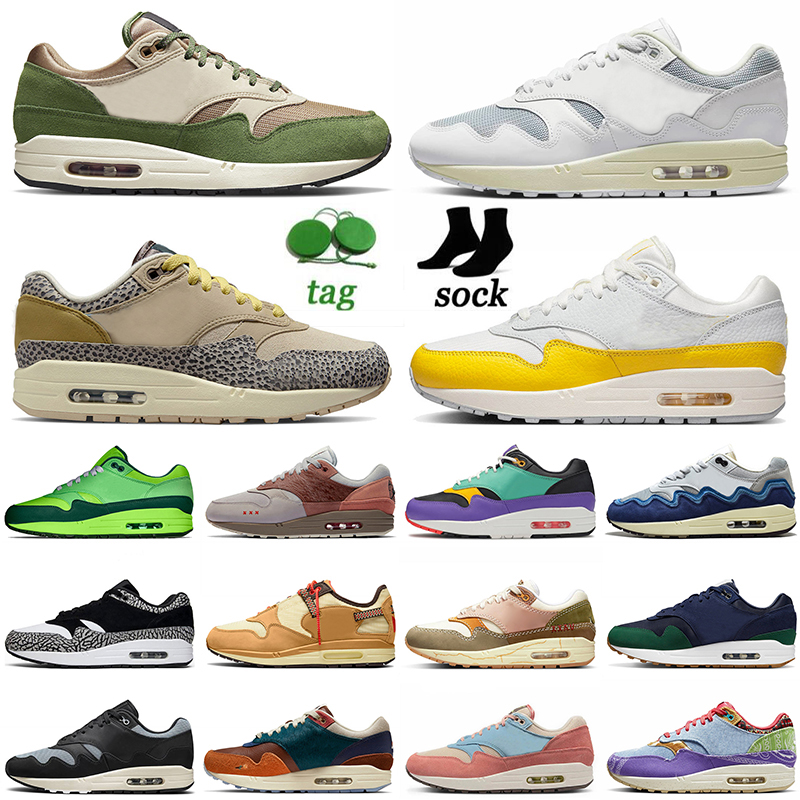 

Shoe 2022 Designer 87 Running Shoes Maxs 1 Mens Women Safari Concepts x Far Out Cactus Jack Monarch Won-Ang Obsidian Oregon Duck 87s, A#35 iridescent 36-45