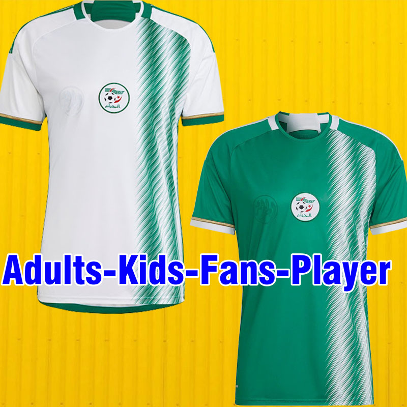 

22 23 Algerie Soccer Jersey maillot Algeria ATAL DELORT 2022 2023BENNACER football shirt kits MAHREZ FEGHOULI uniforms men kids equipments 211200 jersey, Away