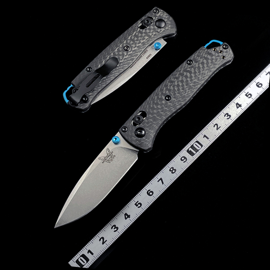 

Benchmade BM533-3 Mini Bugout AXIS Folding Knife 2.82 S90V Blade Carbon Fiber Handles Outdoor Camping Hunting Pocket Tactical BM 535 940 533 KNIVES