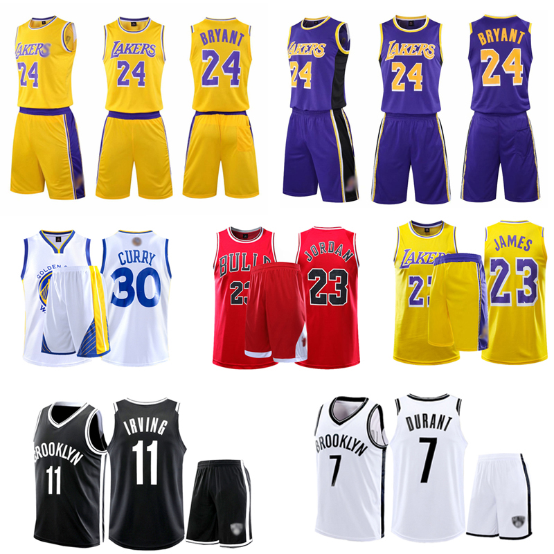 

Mens Tracksuits Basketball Jersey With Shorts LeBron James Stephen Curry Bryants Uniform