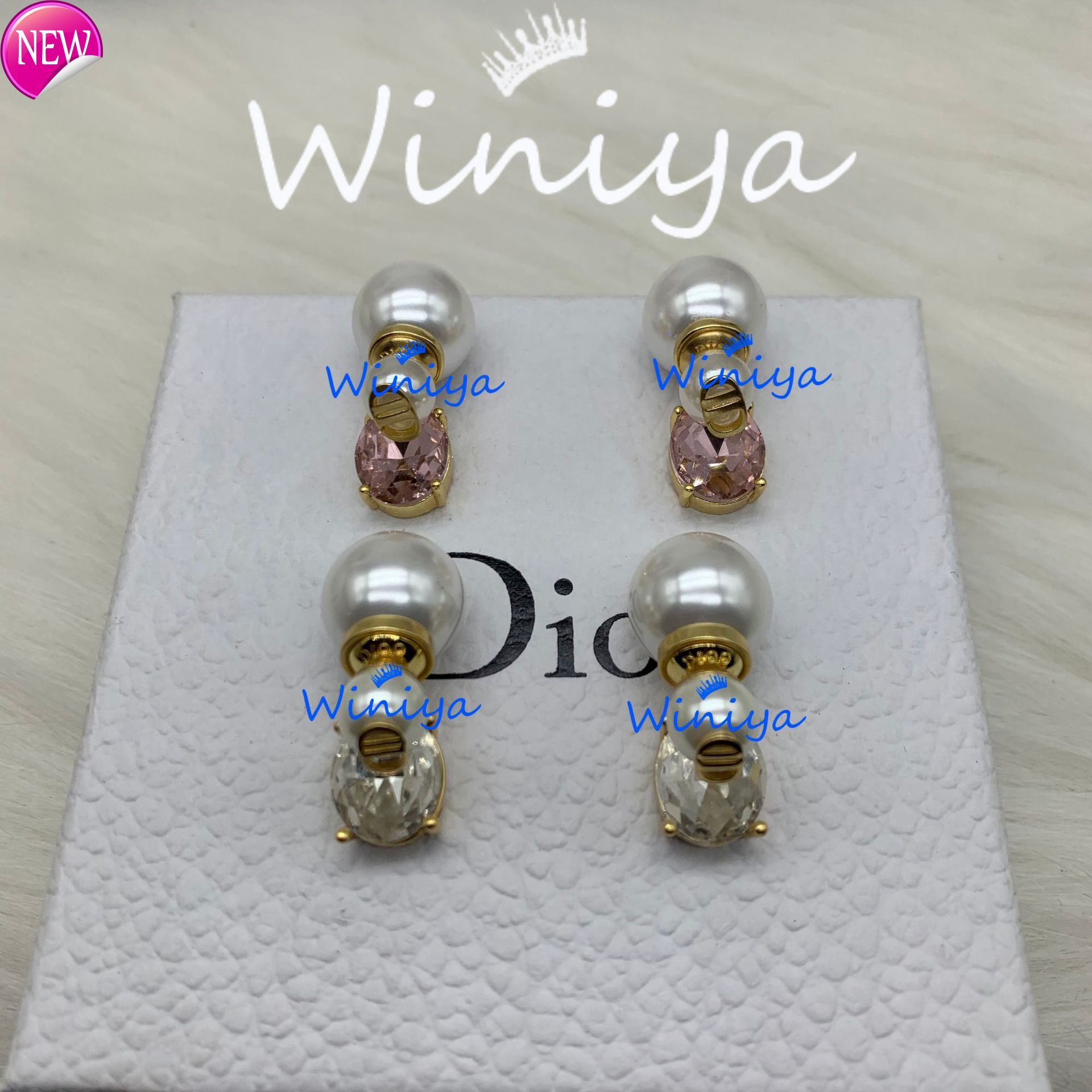 Boucles d'oreilles de conception de marque de luxe D Famille / Nouvelle lettre