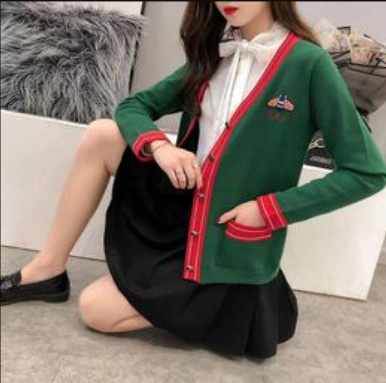 

NEW Women Sweaters Brand Designer Knitted Cardigan Women Loose Early Spring New V neck Top Diamond Sweater Jacket, 08