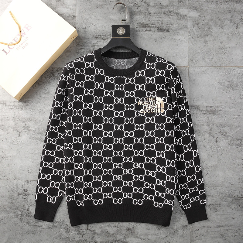 Winter Luxury Sweater Long Sleeve Knitted Letter Embroidery Fashion Unisex Hoodie Pullover Sweatshirt hat Mens Top Knitwear Plus m-3xl